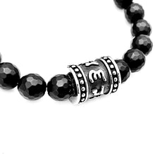 Tibetan Big Barrel Obsidian Bracelet