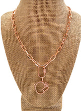 Iced Om Yoga Link Long Necklace