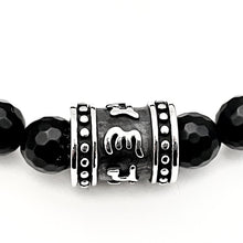 Tibetan Big Barrel Obsidian Bracelet