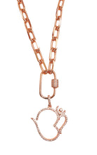 Iced Om Yoga Link Long Necklace