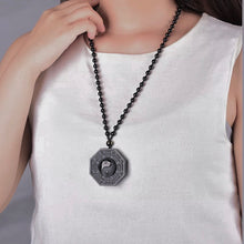 Natural Yin Yang Black Obsidian Pendant Necklace
