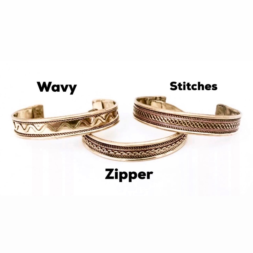 Tibetan Antique Brass-Copper Cuff