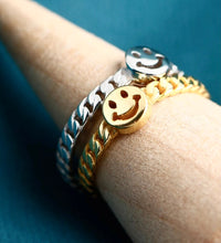 Tinny Happy and Smiling Adjustable Ring
