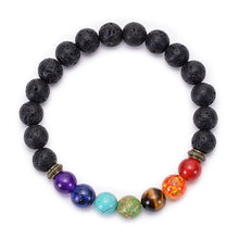 7 Chakras Lava Healing Bracelet