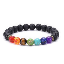 7 Chakras Lava Healing Bracelet