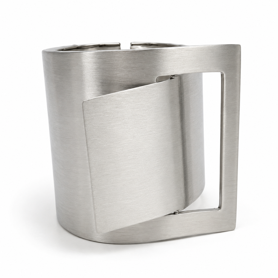 Modern Geometric Wide Cuff Bracelet