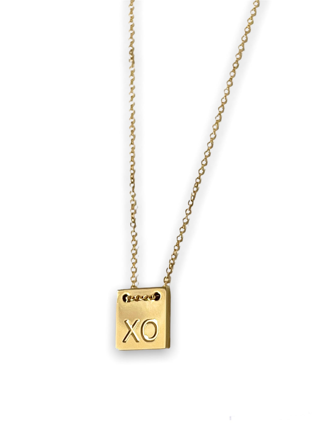 XO (Hugs and Kisses) Tablet Necklace Gold – MAS Designs