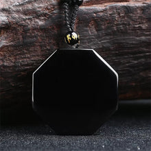 Natural Yin Yang Black Obsidian Pendant Necklace