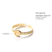 Tinny Happy and Smiling Adjustable Ring