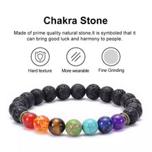 7 Chakras Lava Healing Bracelet