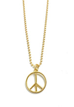Peace Sign Ball Chain Necklace